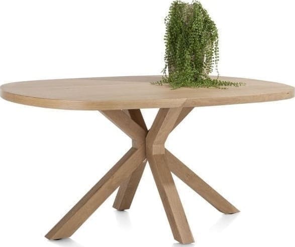 Henders & Hazel Nyborg eetkamertafel 150 x 110 cm - Deens ovaal - centrale poot hout Eettafel