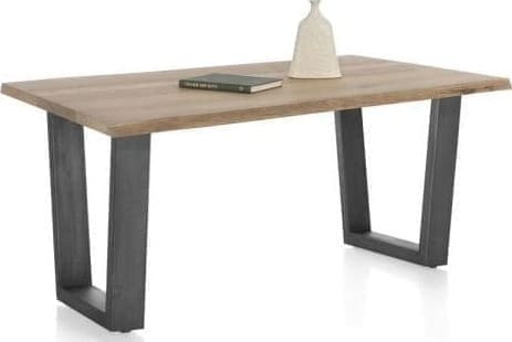 Henders & Hazel Nyborg eetkamertafel 200 x 100 cm - rand boomvorm - V-poot geheel metaal Eettafel