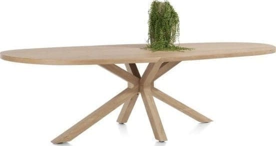 Henders & Hazel Nyborg eetkamertafel 240 x 110 cm - Deens ovaal - centrale poot hout Eettafel