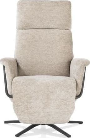 Henders & Hazel Stelvio relax-fauteuil - 3-motoren + accu - graphiet poot - electrische hoofdsteun - Enzo champagne Grijs|Taupe Fauteuil