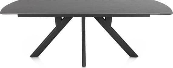 Henders & Hazel Vegas eetkamertafel 230 x 100 cm - keramiek op glas - antraciet Antraciet Eettafel