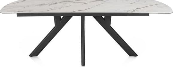 Henders & Hazel Vegas eetkamertafel 230 x 100 cm - keramiek op glas - wit Wit Eettafel