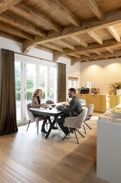 Henders & Hazel Vegas eetkamertafel 230 x 100 cm - keramiek op glas - wit Wit Eettafel