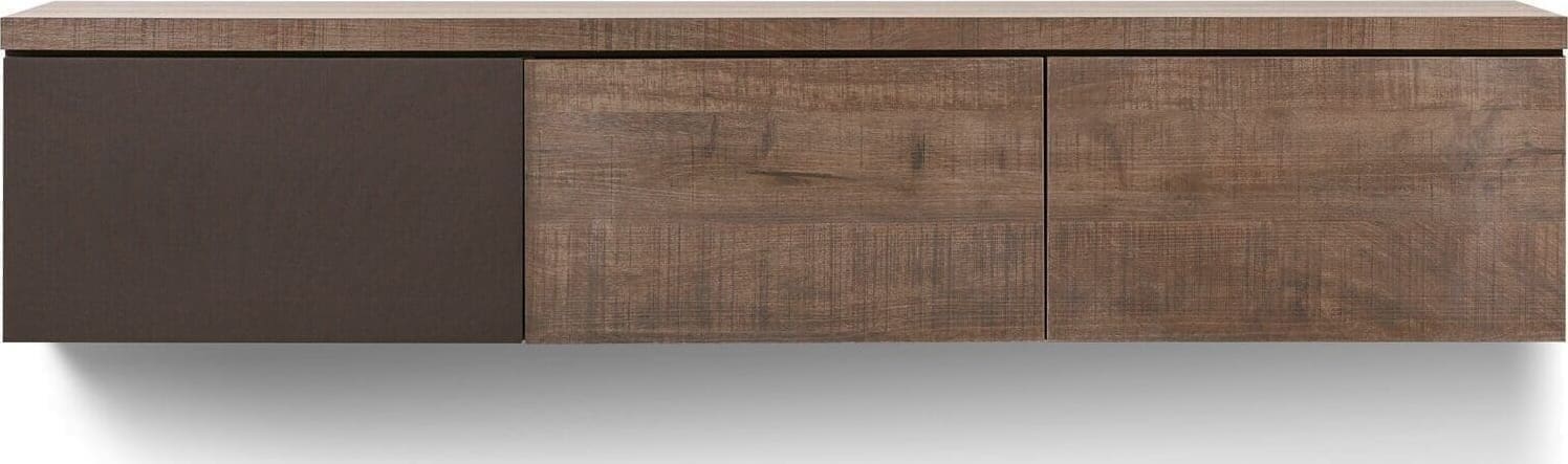 INHOUSE TV-meubel Lorina medium hangend dark mango Bruin|Naturel Tv-meubel|Tv-dressoir