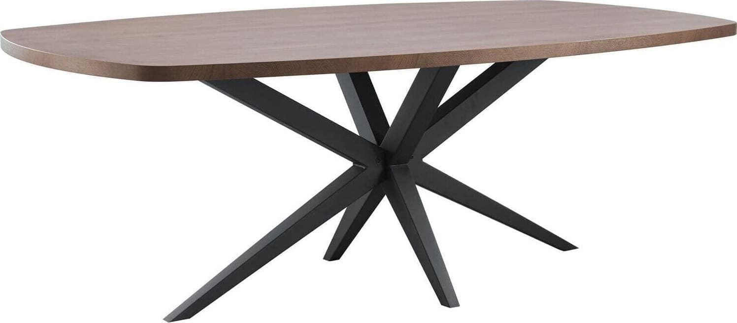 Pronto Wonen Eettafel Moscaro 160x92 cm Deens ovaal dark mango Bruin|Naturel Eettafel