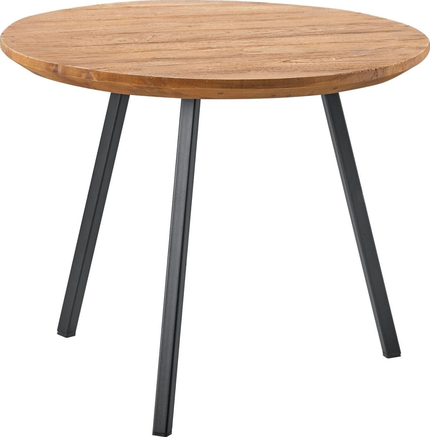 Pronto Wonen Salontafel Romaro 55 cm rond teak mix rough Bruin|Naturel Bijzettafel