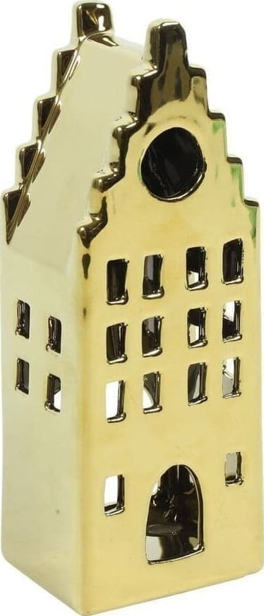 Pronto Wonen Theelichthouder Caposele huisje small goud Goud Woonaccessoire