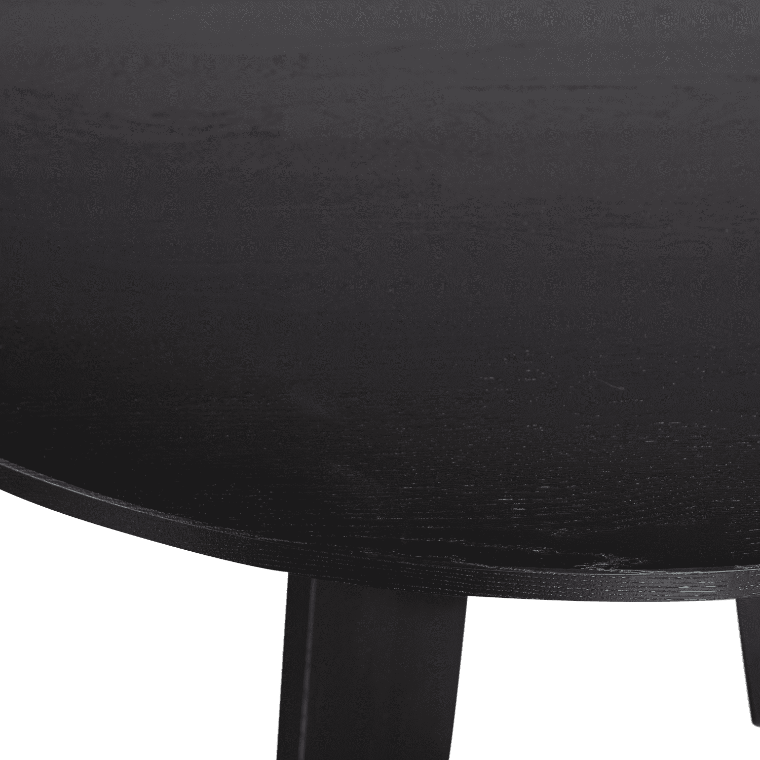 WOOOD Fries eettafel eiken blacknight o129cm Zwart Eettafel
