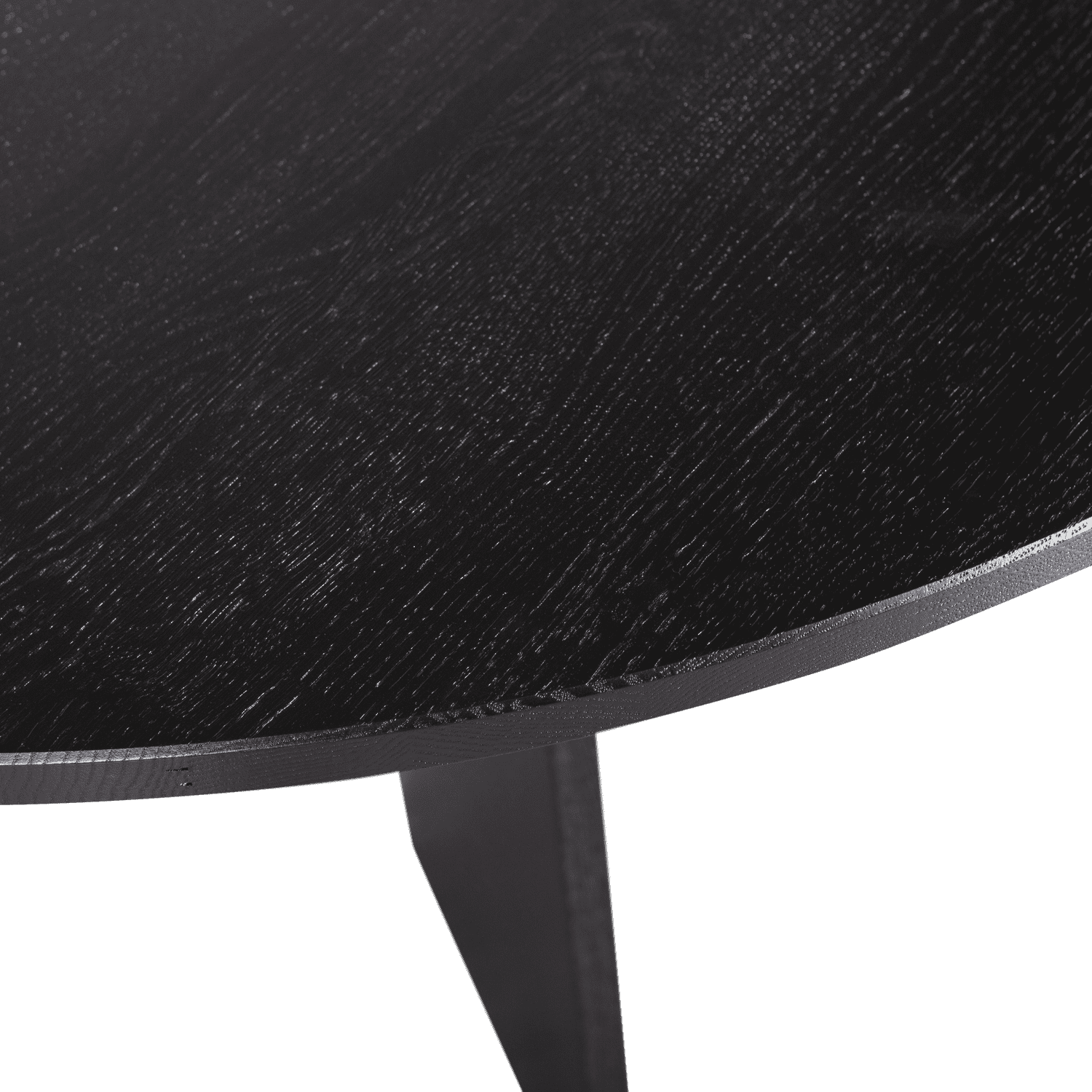 WOOOD Fries eettafel eiken blacknight o129cm Zwart Eettafel