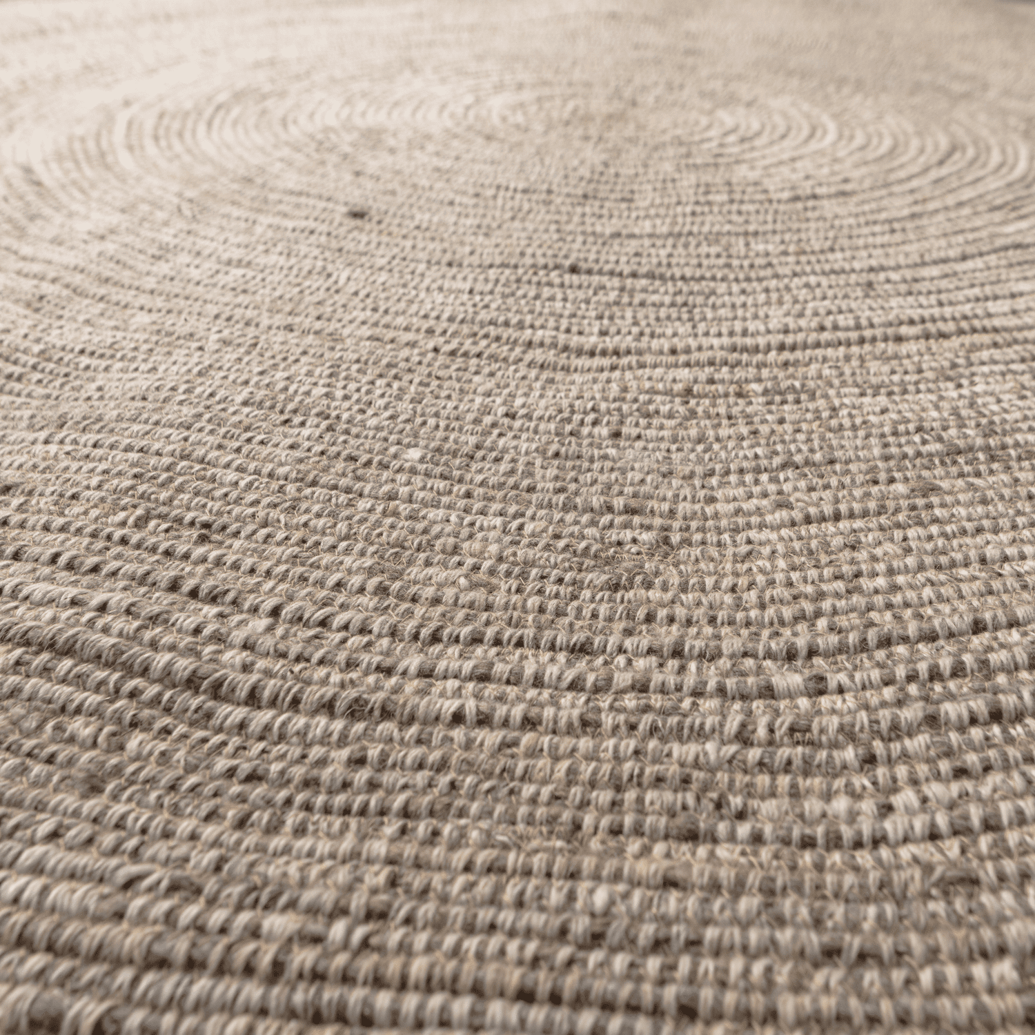 WOOOD Utopia vloerkleed rond naturel o200cm Naturel Vloerkleed