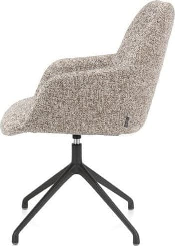 Xooon Mats armstoel aluminium frame 4-poots - draaibaar - stof Luton koper Koper Armstoel