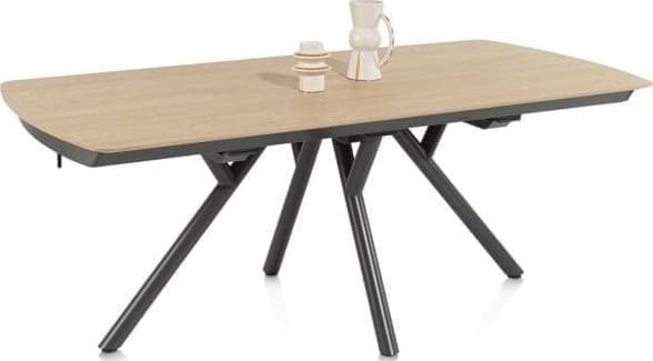 Xooon Novello uitschuiftafel 170 (+ 60) x 100 cm Naturel Eettafel