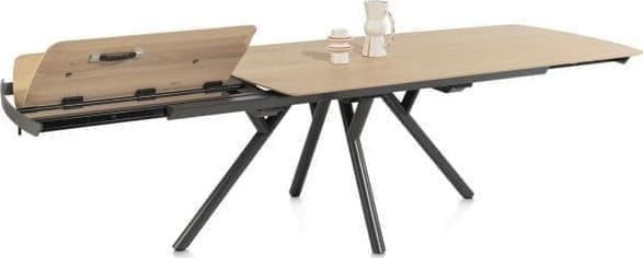Xooon Novello uitschuiftafel 170 (+ 60) x 100 cm Naturel Eettafel