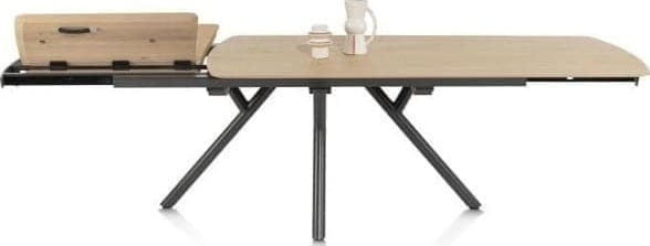 Xooon Novello uitschuiftafel 200 (+ 78) x 100 cm Naturel Eettafel