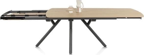 Xooon Novello uitschuiftafel 200 (+ 78) x 100 cm Naturel Eettafel