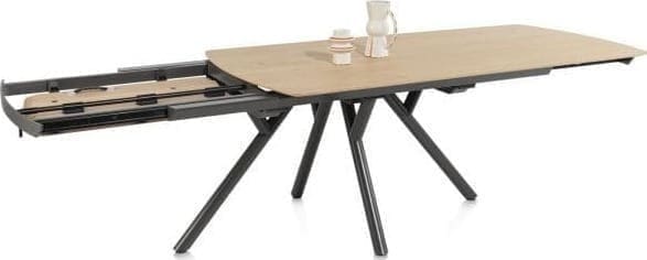 Xooon Novello uitschuiftafel 200 (+ 78) x 100 cm Naturel Eettafel