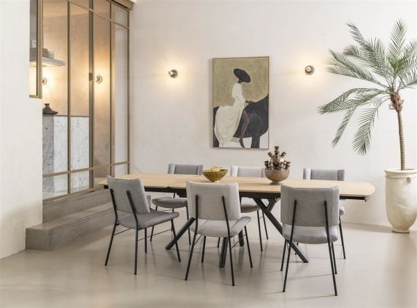 Xooon Novello uitschuiftafel 200 (+ 78) x 100 cm Naturel Eettafel