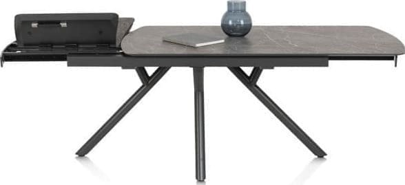Xooon Novello uitschuiftafel 200 (+ 78) x 100 cm - Primo Laminato marble Grijs Eettafel