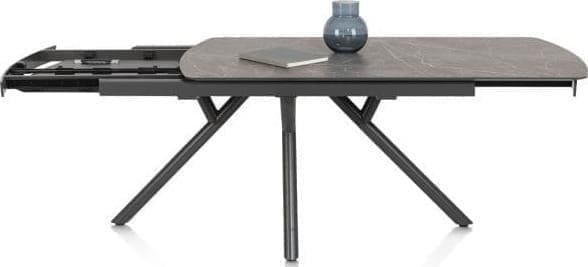Xooon Novello uitschuiftafel 200 (+ 78) x 100 cm - Primo Laminato marble Grijs Eettafel