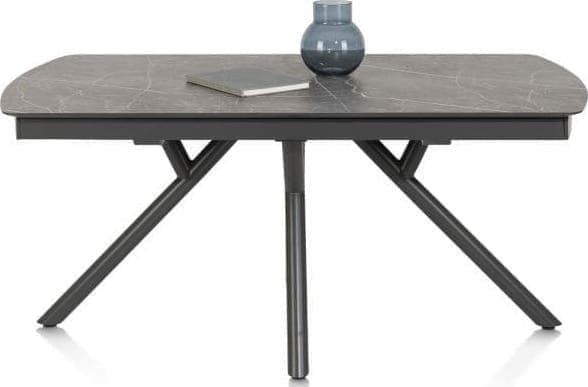 Xooon Novello uitschuiftafel 200 (+ 78) x 100 cm - Primo Laminato marble Grijs Eettafel