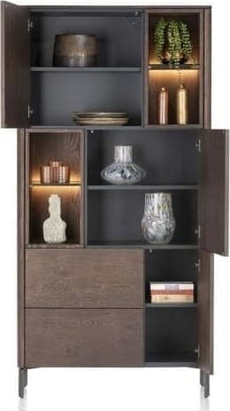 Xooon Trenton bergkast 95 cm - 3-deuren + 2-laden + 4-niches - clay Kast