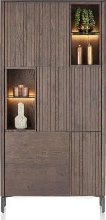 Xooon Trenton bergkast 95 cm - 3-deuren + 2-laden + 4-niches - clay Kast