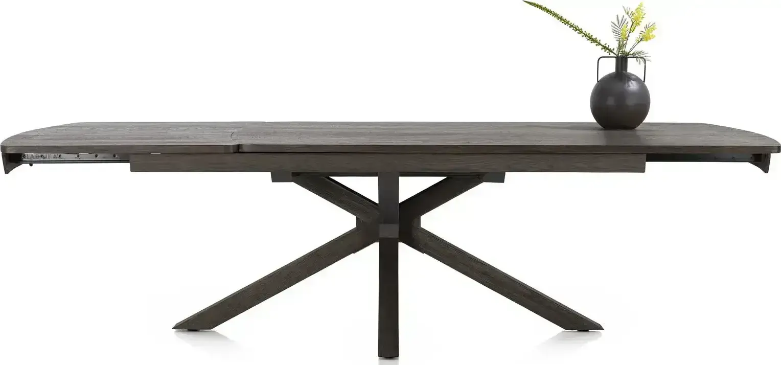 Henders & Hazel Nyon uitschuiftafel 200 (+ 80) x 100 cm - basalt Eettafel