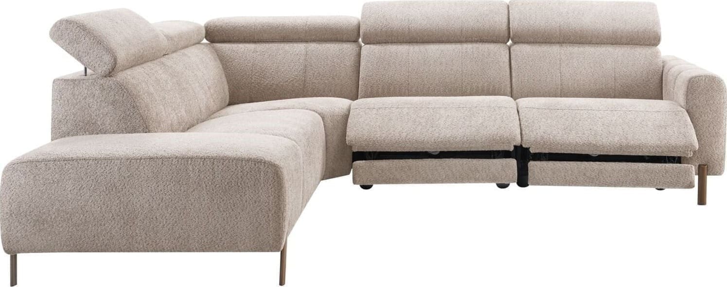 INHOUSE Hoekbank met relax Nardio taupe links Taupe Hoekbank