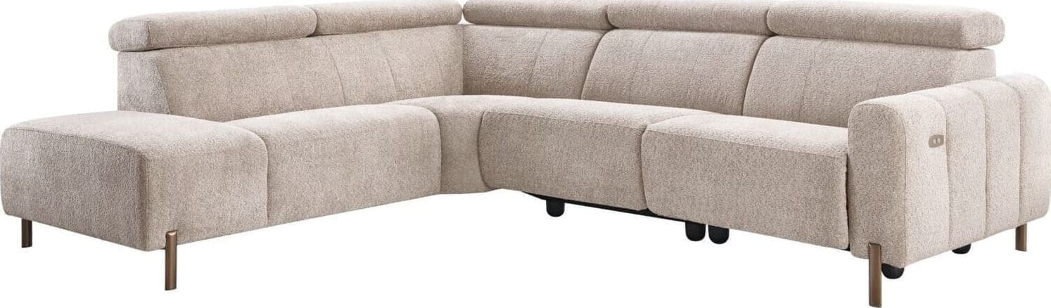INHOUSE Hoekbank met relax Nardio taupe links Taupe Hoekbank
