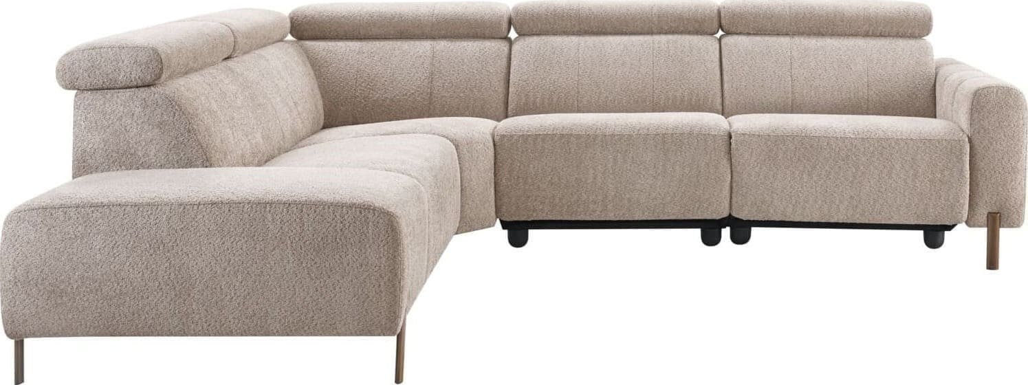 INHOUSE Hoekbank met relax Nardio taupe links Taupe Hoekbank