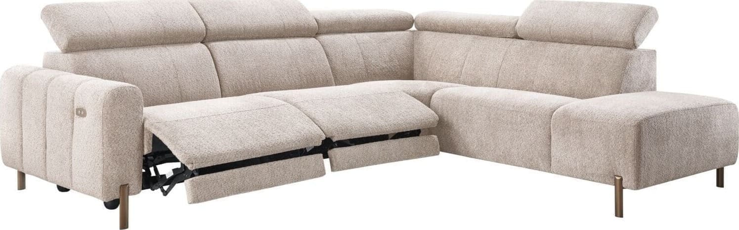 INHOUSE Hoekbank met relax Nardio taupe rechts Taupe Hoekbank