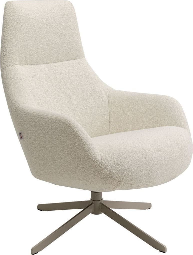 Draaistoel Met Arm Mimi Cream Kare Design Armstoel 70686