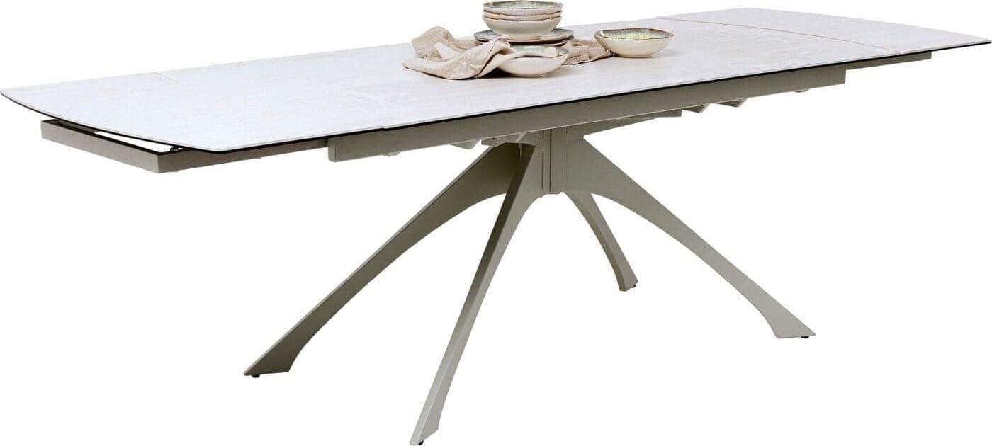 Uitschuiftafel Lana Greige 180(40+40)x90cm Kare Design Uitschuiftafel 70577