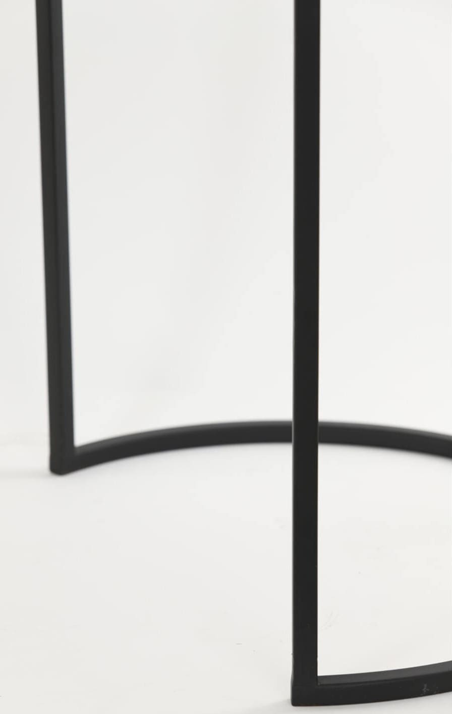 Bijzettafel Alfio - Bruin Marmer+zwart Light & Living Bijzettafel 6768561