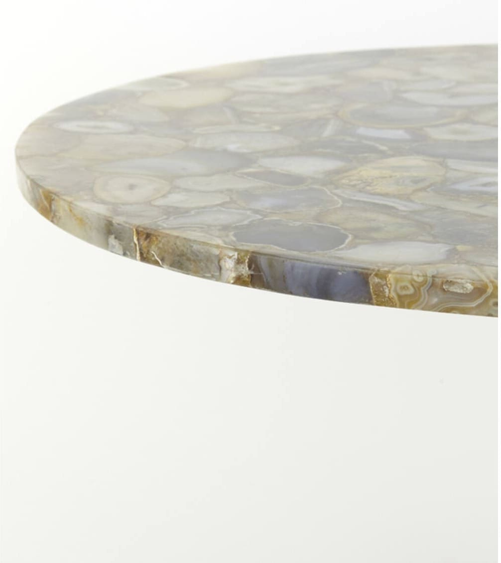 Bijzettafel Rickerd - Geel Agaat+antiek Brons Light & Living Bijzettafel 6765360