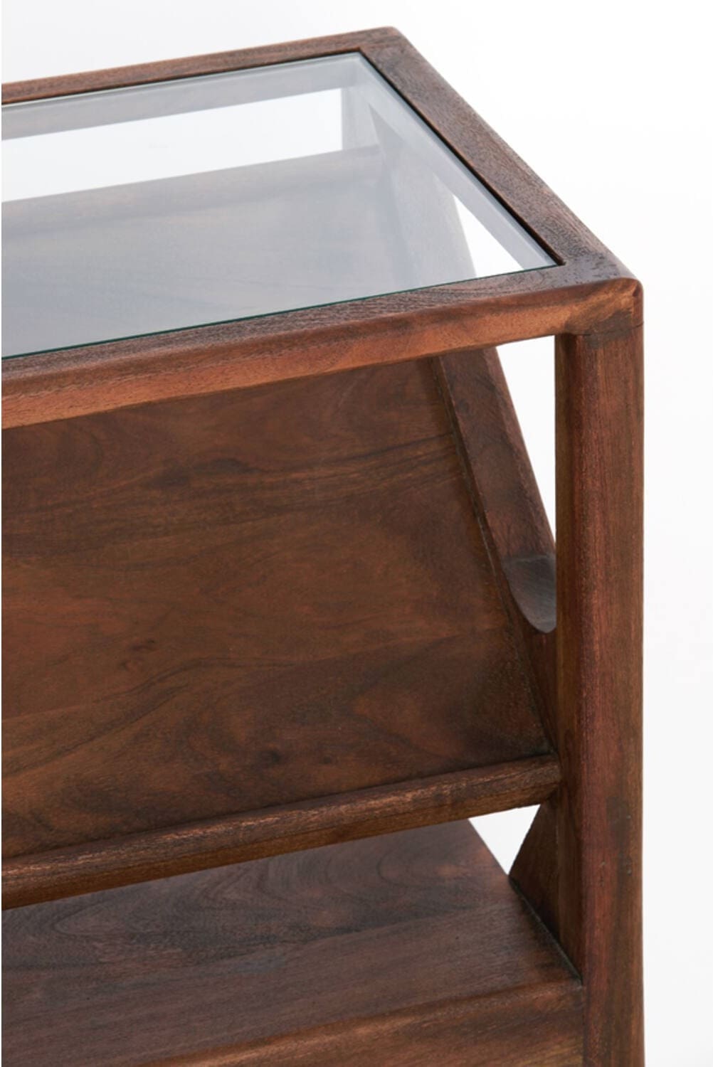 Side Yuki - Acacia Hout+glas Light & Living Wandtafel 6785684