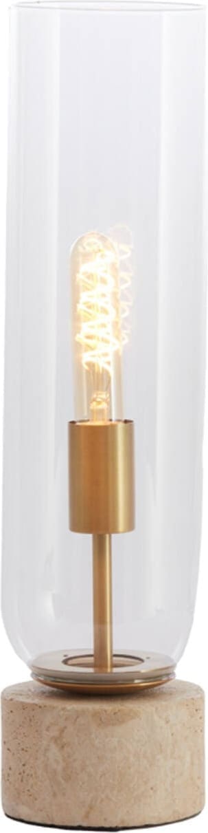 Tafellamp Rylano - Glas Helder+zand+antiek Brons Light & Living Tafellamp 1887963