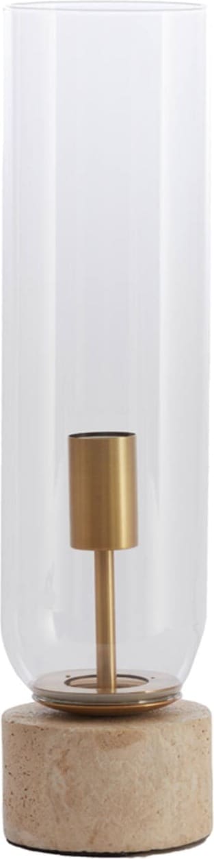 Tafellamp Rylano - Glas Helder+zand+antiek Brons Light & Living Tafellamp 1887963