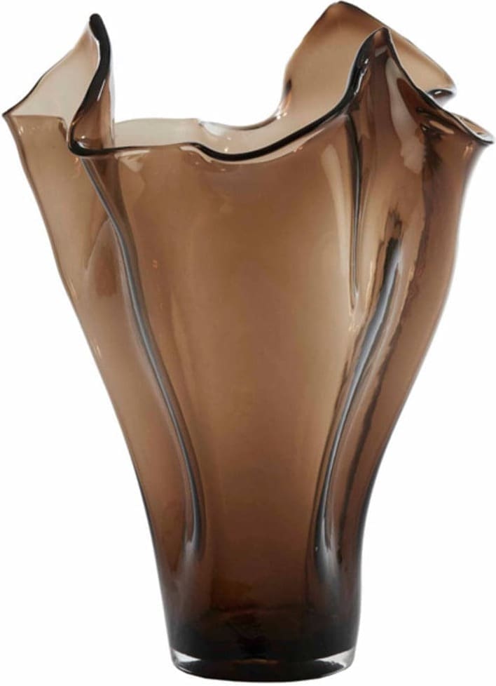 Vaas Aiora - Glas Donker Bruin Light & Living Vaas 5726083