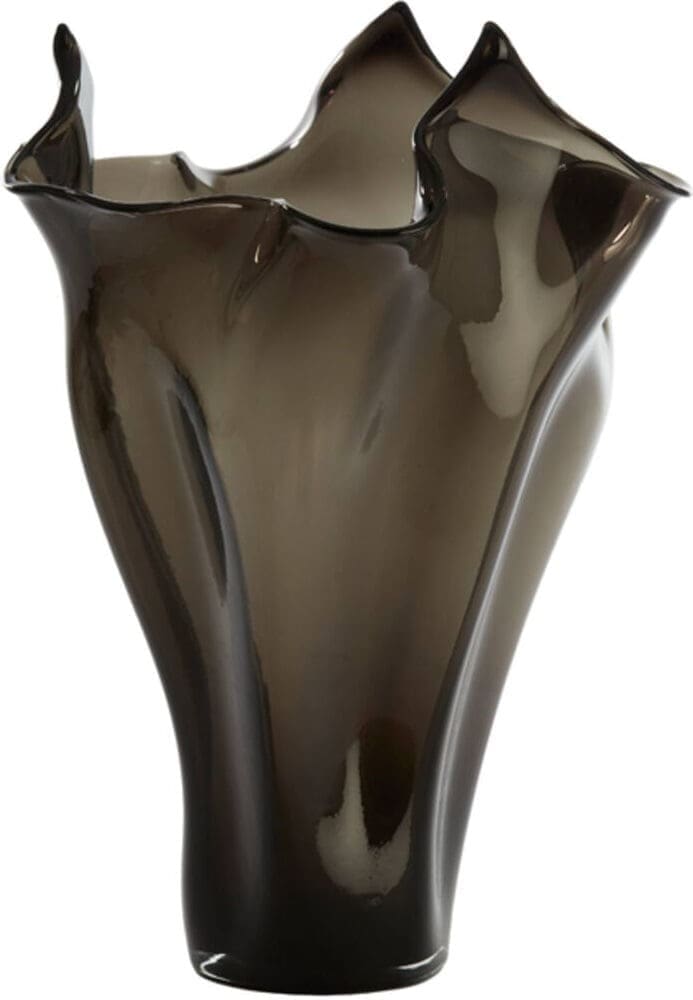 Vaas Aiora - Glas Donker Grijs Light & Living Vaas 5726027