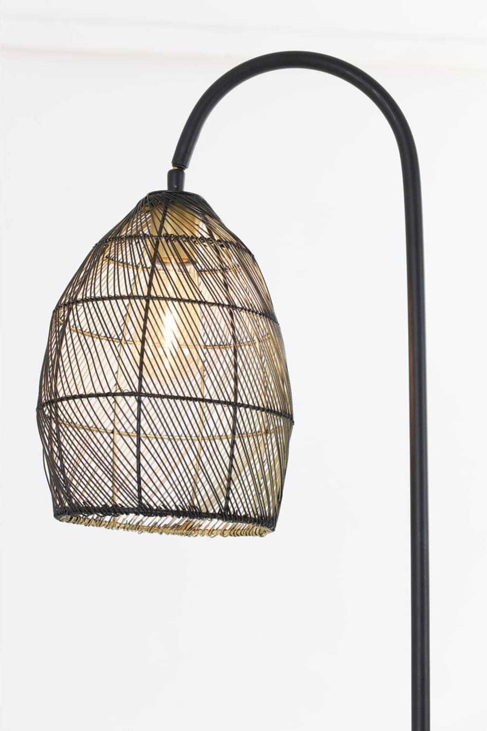 Vloerlamp Meya - Mat Zwart+goud Light & Living Vloerlamp 1859712