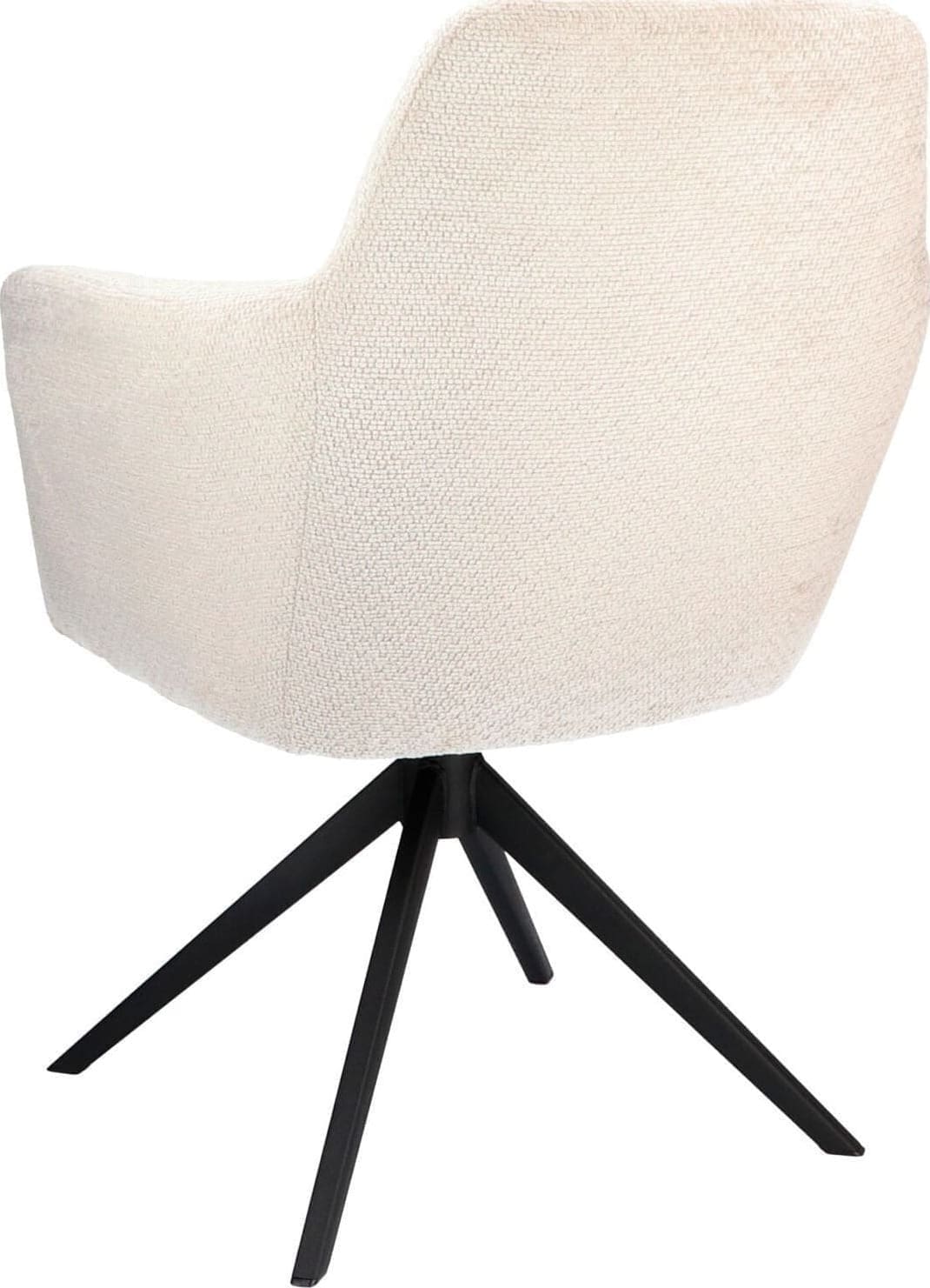 Pronto Wonen Armstoel Balestro beige Beige|Wit Eetkamerstoel