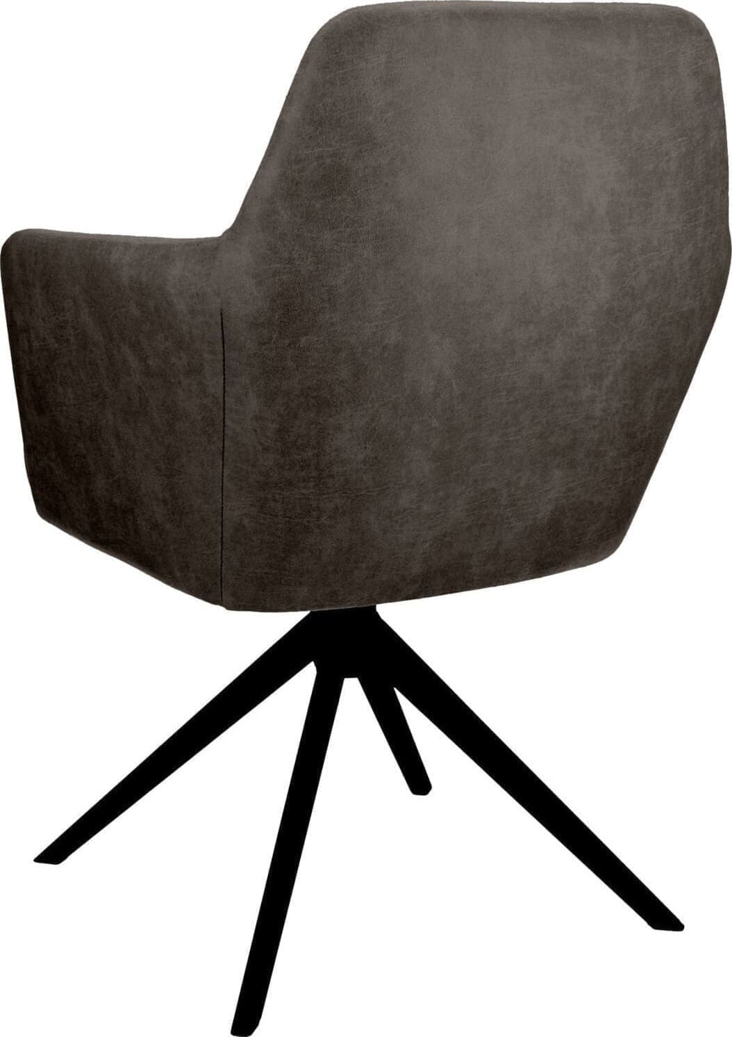 Pronto Wonen Armstoel Balestro microleder antraciet Antraciet Eetkamerstoel