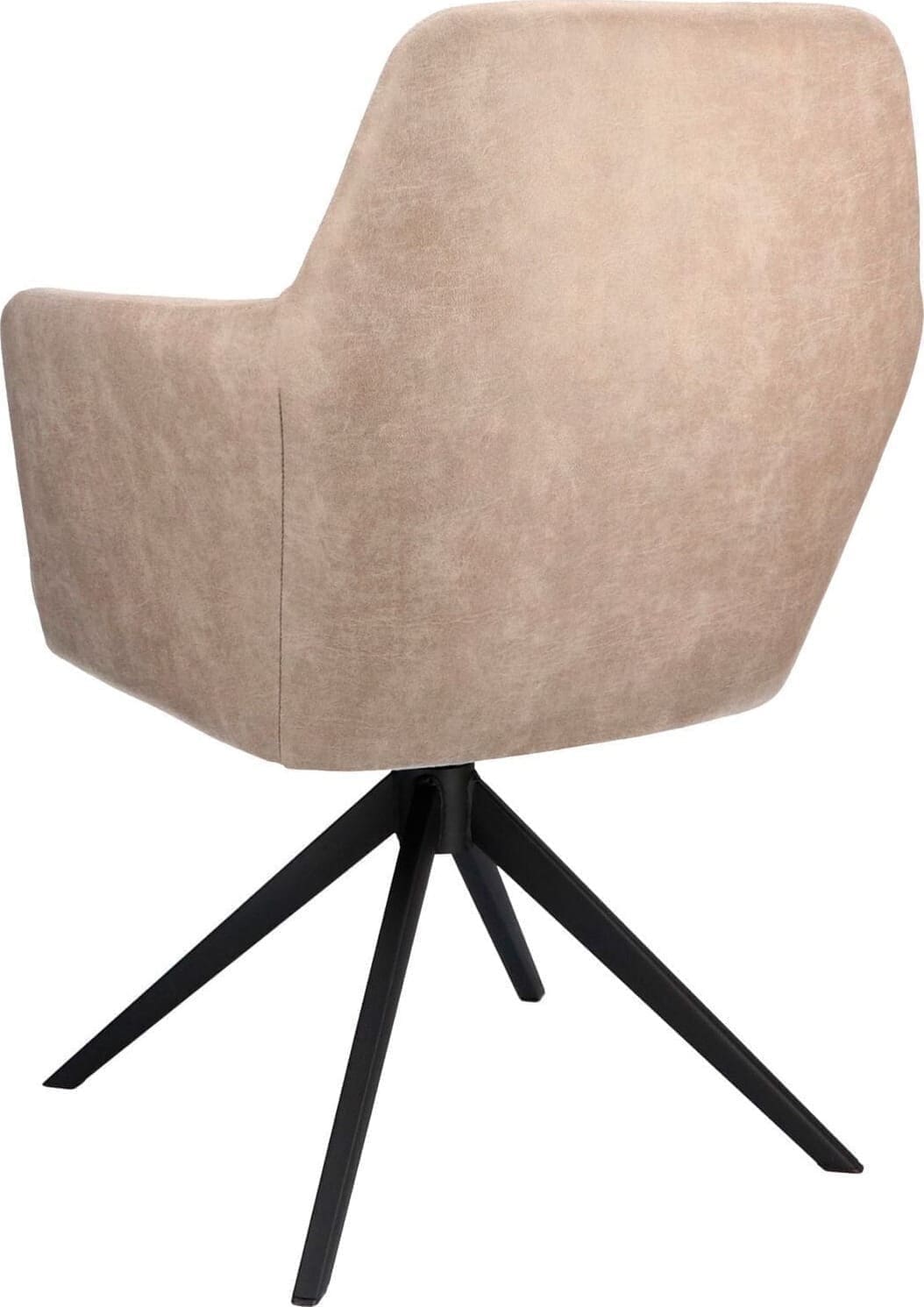 Pronto Wonen Armstoel Balestro microleder lichtgrijs Grijs Eetkamerstoel