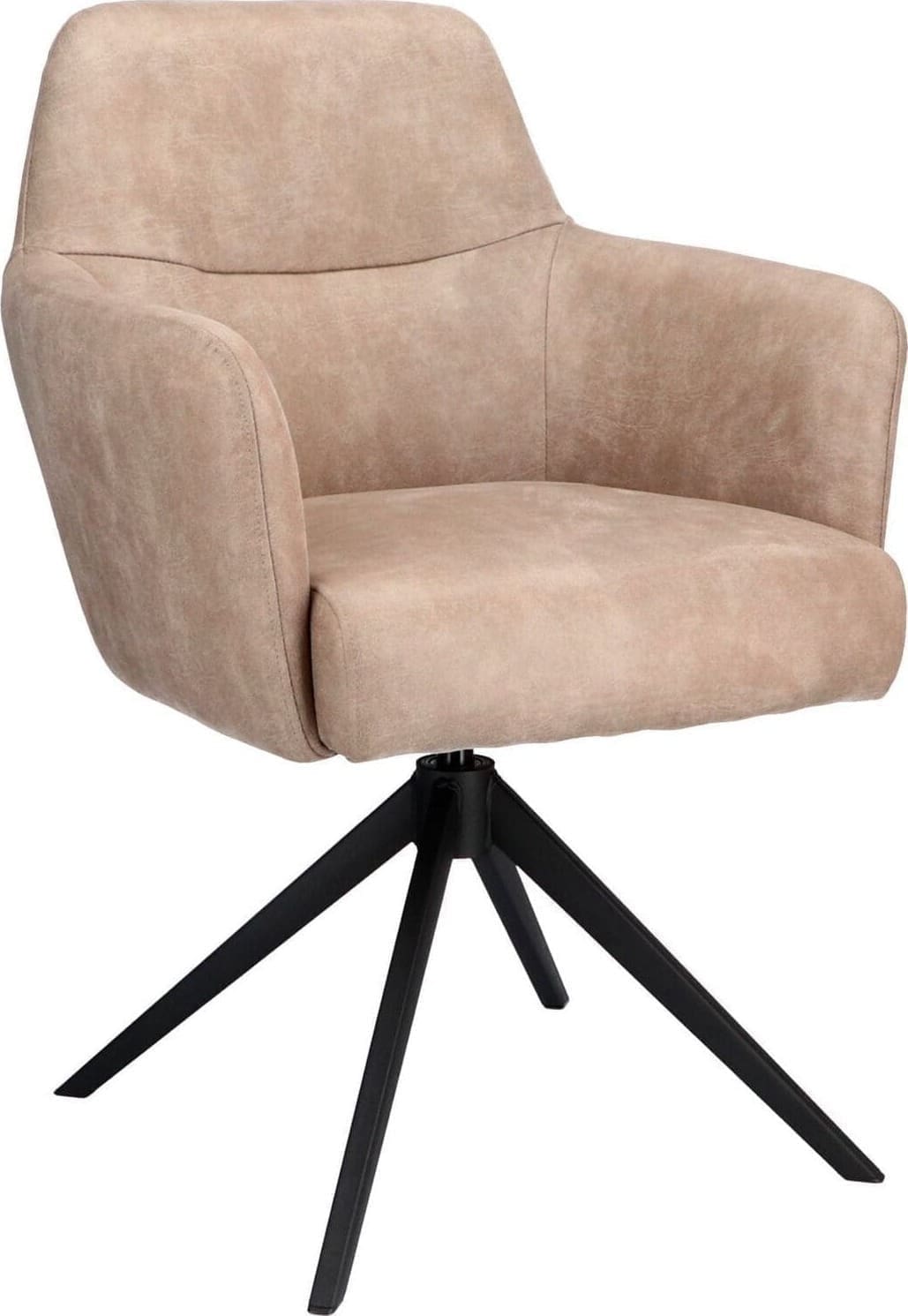 Pronto Wonen Armstoel Balestro microleder lichtgrijs Grijs Eetkamerstoel