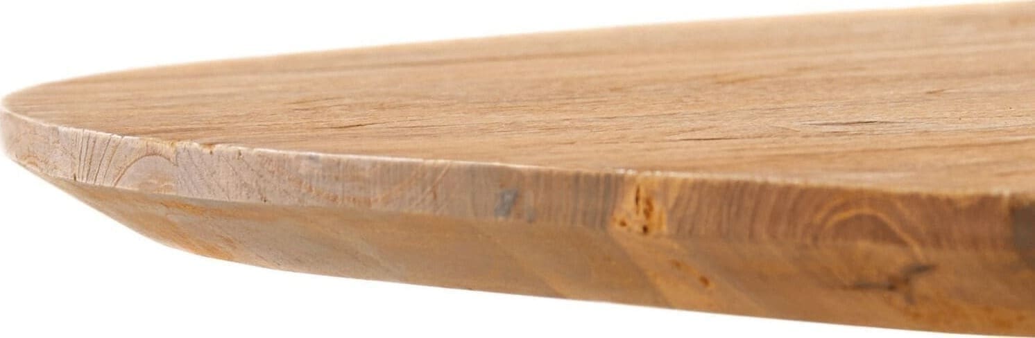 Pronto Wonen Bijzettafel Aska teak 55 cm rond naturel brushed Bruin|Naturel Bijzettafel