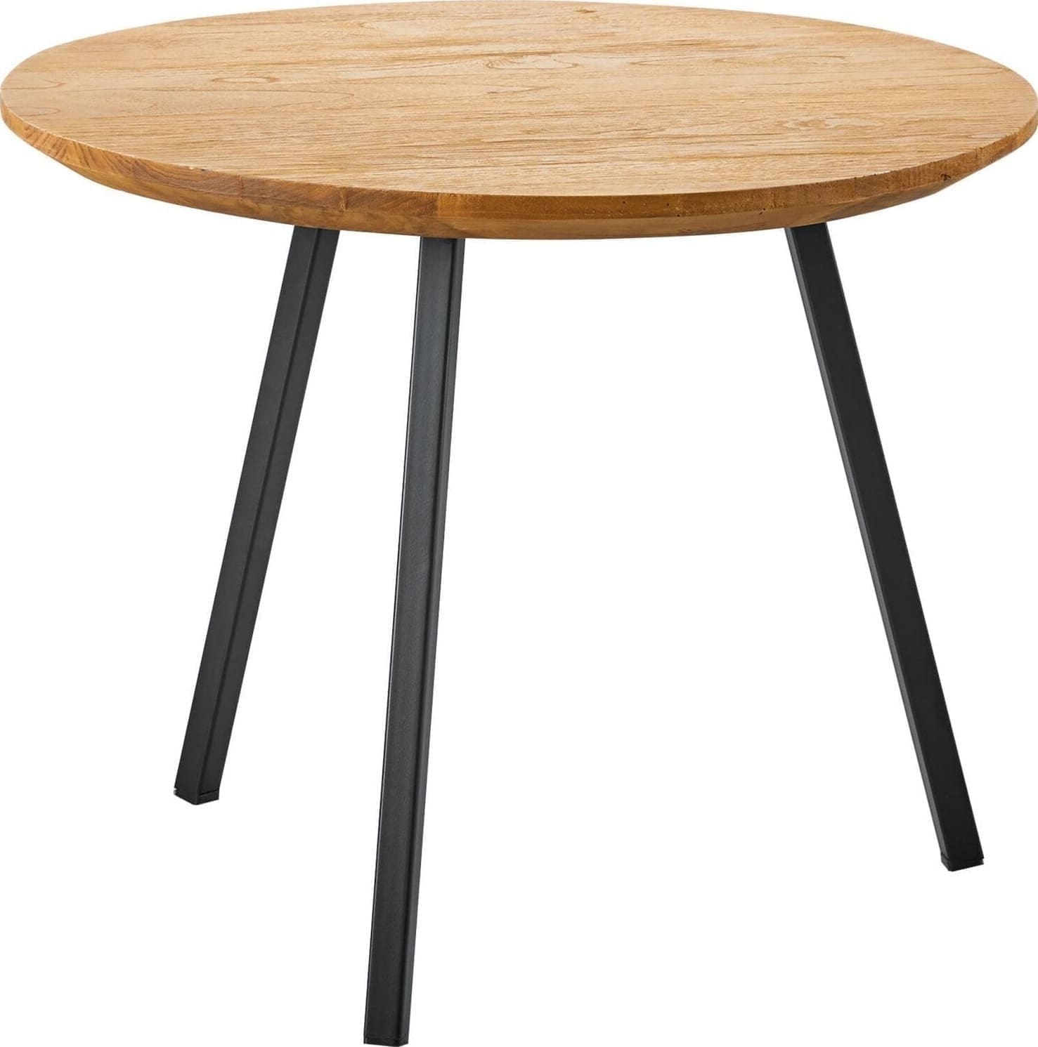 Pronto Wonen Bijzettafel Aska teak 55 cm rond naturel brushed Bruin|Naturel Bijzettafel