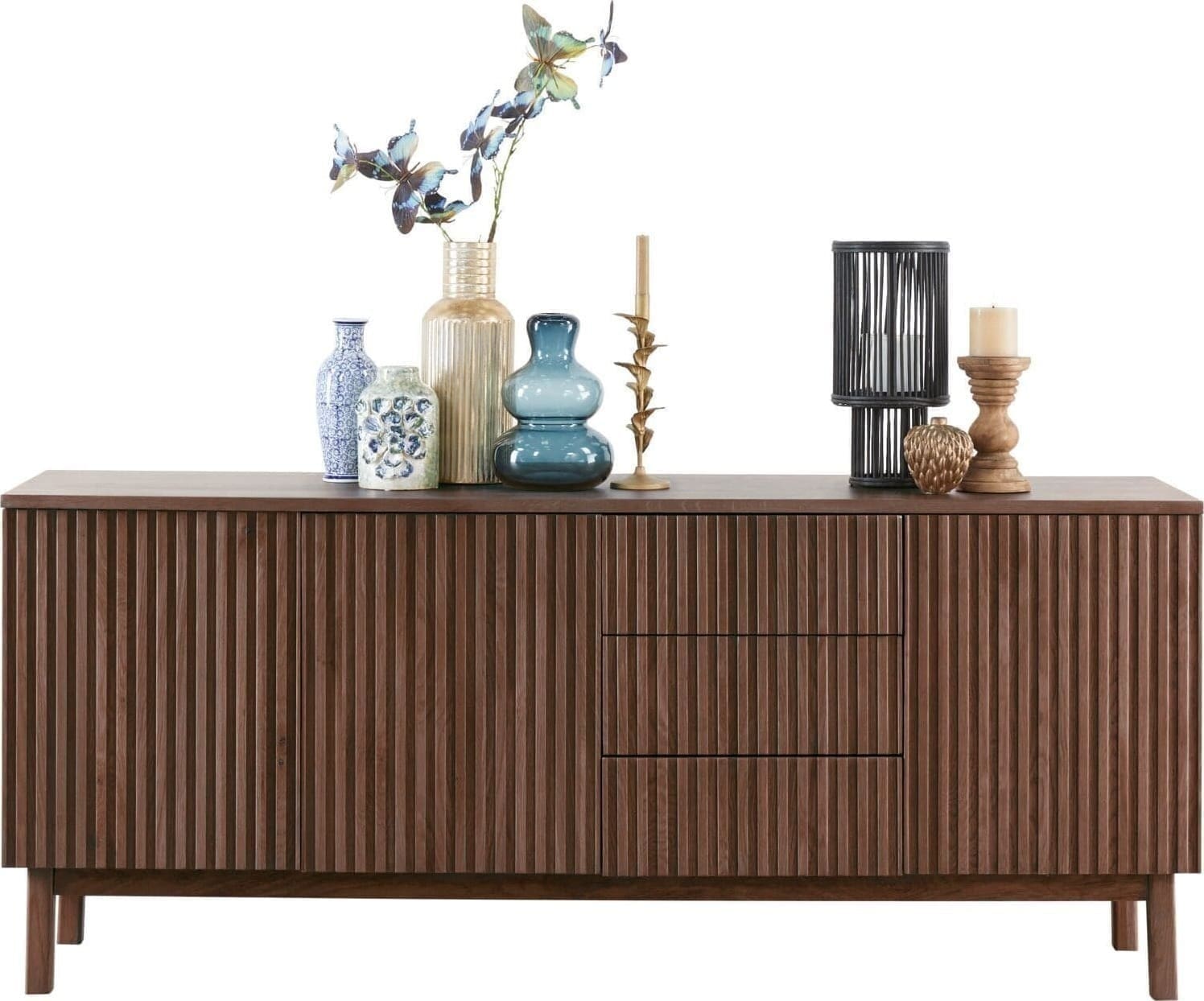 Pronto Wonen Dressoir Arrosto eikenhout 76x180x45 cm Dark Roast Bruin Dressoir