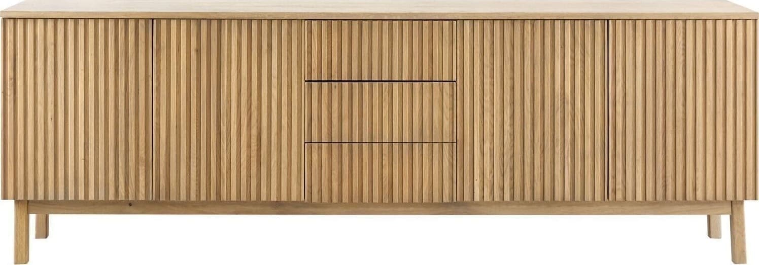 Pronto Wonen Dressoir Arrosto eikenhout 76x225x45 cm light roast Bruin Dressoir