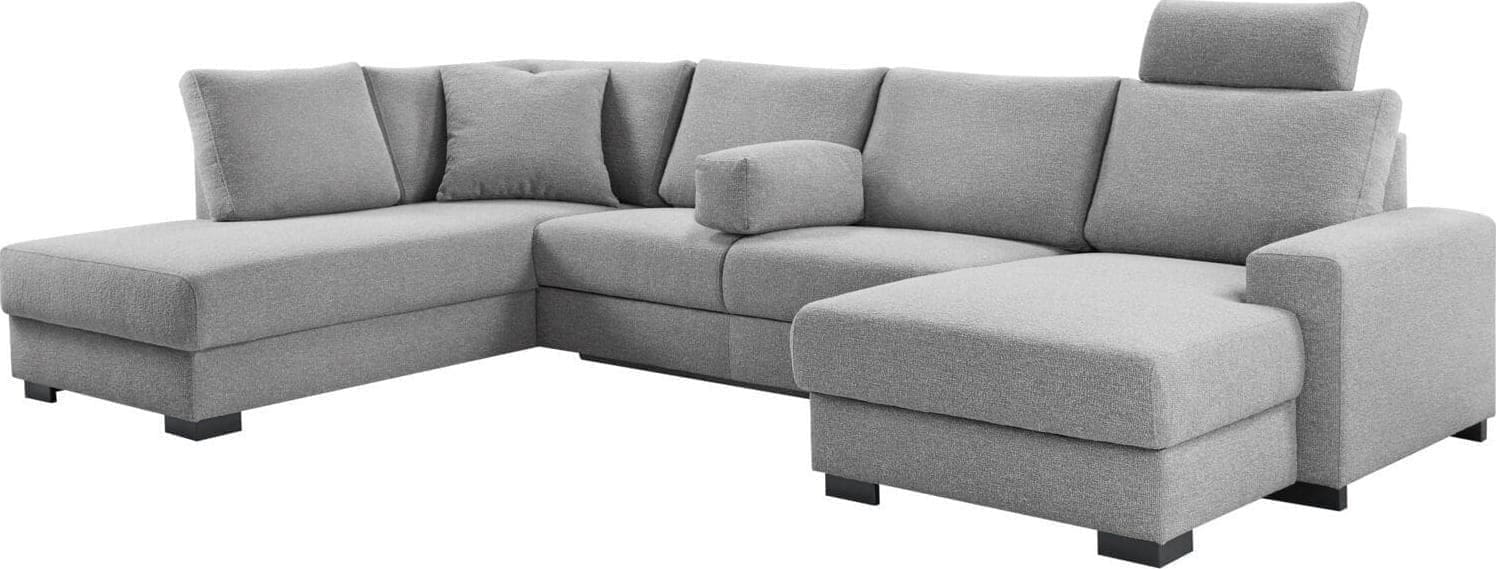 Pronto Wonen Hoekbank links Florance polyether grijs Grijs Bank